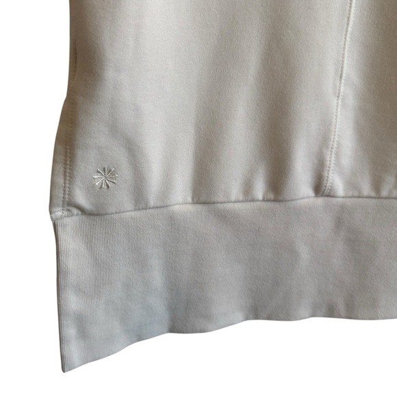 Athleta Retroterry V Neck Sweatshirt Tee in Magnolia White, Size XS - Picture 9 of 10